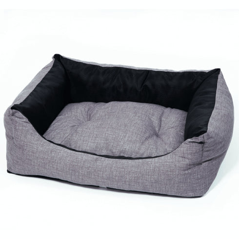 Culcus pentru caini Leopet Rodi Negru-gri 70x85cm